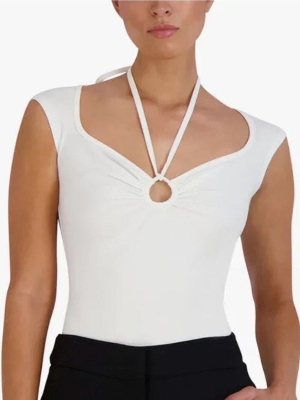 NWT BCBG Maxazria Size M Medium Offwhite Bodysuit